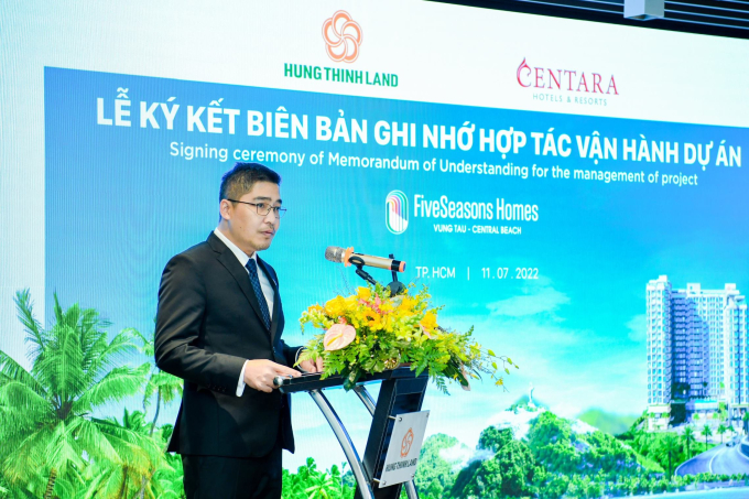 Ông Thiệu Lê Bình – Phó Tổng Giám đốc Hưng Thịnh Land đại diện phát biểu