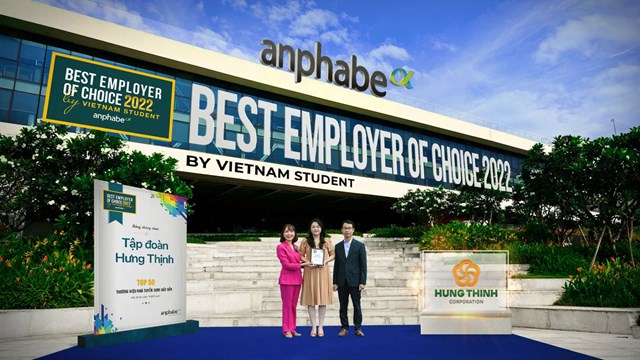 Tập đoàn Hưng Thịnh được vinh danh trong “Top 50 Thương hiệu nhà tuyển dụng hấp dẫn với sinh viên Việt Nam 2022”